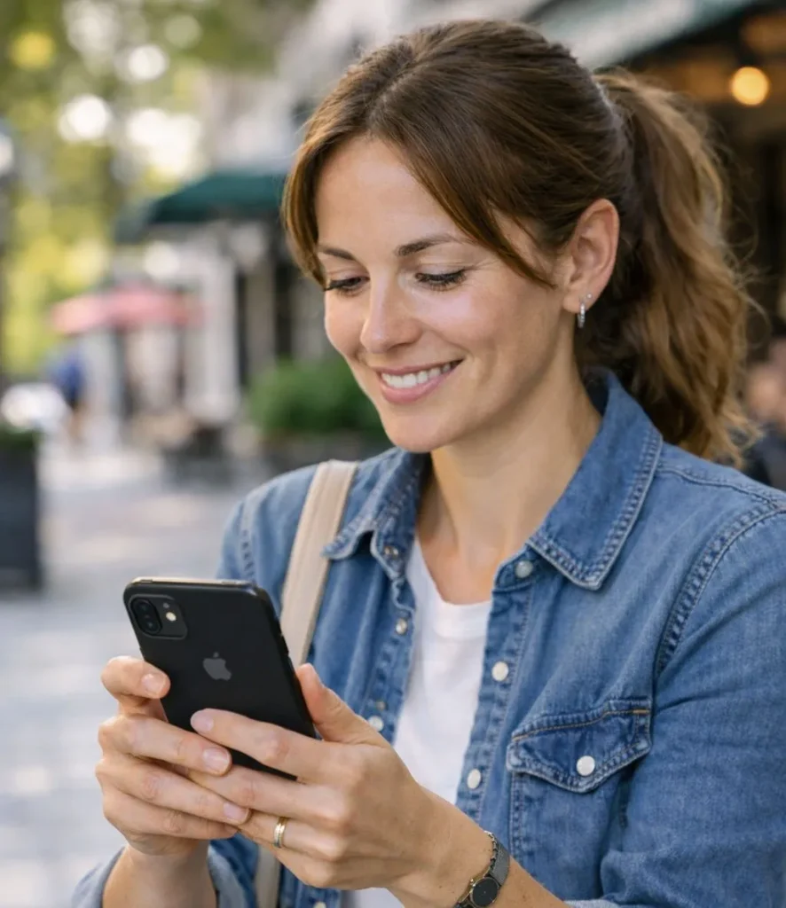 Female employee using Servicefront to access HubSpot Help Desk